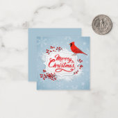 Vrolijk kerstfeest notitiekaartje (Voorkant / Achterkant in situ)