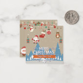 Vrolijk kerstfeest notitiekaartje (Voorkant / Achterkant in situ)