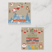 Vrolijk kerstfeest notitiekaartje (Voorkant / Achterkant)