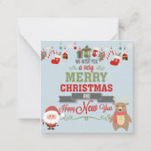 Vrolijk kerstfeest notitiekaartje (Achterkant)