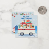 Vrolijk kerstfeest notitiekaartje (Voorkant / Achterkant in situ)