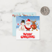 Vrolijk kerstfeest notitiekaartje (Voorkant / Achterkant in situ)