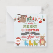 Vrolijk kerstfeest notitiekaartje (Achterkant)