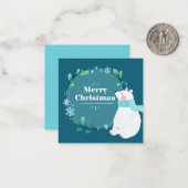 Vrolijk kerstfeest notitiekaartje (Voorkant / Achterkant in situ)