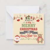 Vrolijk kerstfeest notitiekaartje (Achterkant)