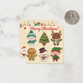 Vrolijk kerstfeest notitiekaartje (Voorkant / Achterkant in situ)