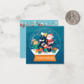 Vrolijk kerstfeest notitiekaartje (Voorkant / Achterkant in situ)