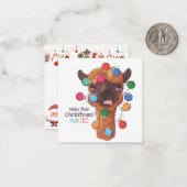 Vrolijk kerstfeest notitiekaartje (Voorkant / Achterkant in situ)