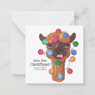 Vrolijk kerstfeest notitiekaartje