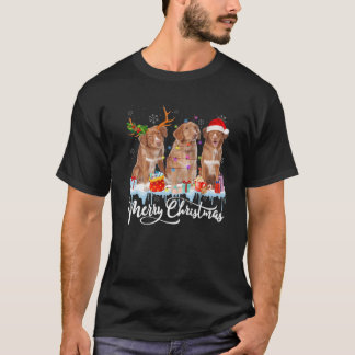 Vrolijk kerstfeest Nova Scotia Duck Tolling Retrie T-shirt