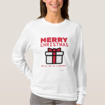 Vrolijk kerstfeest. Nu koop ik een Cadeau. Shirts