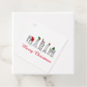 Vrolijk Kerstfeest NYC Gebouwen Bezienswaardighede Bedankjes Labels (In situ)