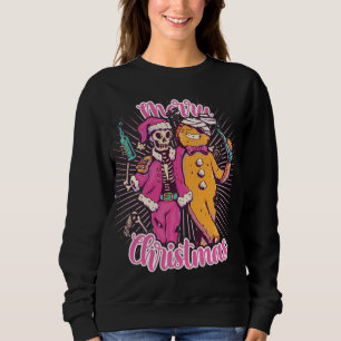 Vrolijk kerstfeest Oegly Sweater Skeleton Santa Gi