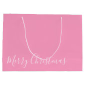 Vrolijk kerstfeest, of doe-het-zelf-bericht, wit e groot cadeauzakje (Achterkant)