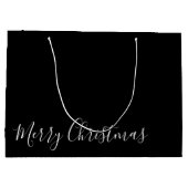 Vrolijk kerstfeest, of doe-het-zelf-bericht, wit e groot cadeauzakje (Achterkant)