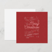 Vrolijk kerstfeest- of fotokaartje 5.25 (Voorkant / Achterkant)