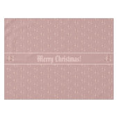 Vrolijk kerstfeest of jouw tekst Roos Gold Snowfla Tafelkleed (Voorkant (Horizontaal))