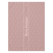 Vrolijk kerstfeest of jouw tekst Roos Gold Snowfla Tafelkleed (Voorkant)