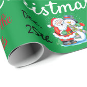 Vrolijk kerstfeest of Prettige feestdagen Groen Wi Cadeaupapier (Rol Hoek)