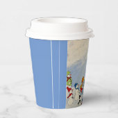 Vrolijk kerstfeest om bekers met deksel te gaan. (Rechts)