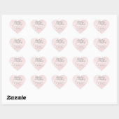Vrolijk kerstfeest om Confetti Pink Heart Gold te  Hart Sticker (Vel)