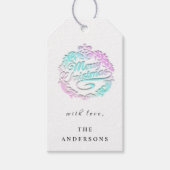 Vrolijk kerstfeest om de grote Royal Bells Roze te Cadeaulabel (Voorkant)