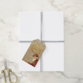 Vrolijk kerstfeest om de grote  Royal Gold te noem Cadeaulabel (Met Touw)