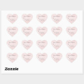 Vrolijk kerstfeest om roze hart pastel te noemen hart sticker (Vel)