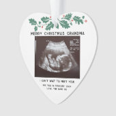 Vrolijk Kerstfeest Oma Baby Scan Keepsake Ornament (voorkant)