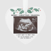 Vrolijk Kerstfeest Oma Baby Scan Keepsake Ornament (voorkant)