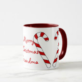 Vrolijk kerstfeest, oma Candy Cane Mok, Janz Mok (Voorkant rechts)