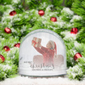 Vrolijk Kerstfeest Oma en Opa Foto's Custom Sneeuwbol (Kerstmis)