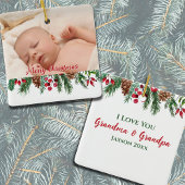 Vrolijk kerstfeest Oma en opa Keepsake Keramisch Ornament