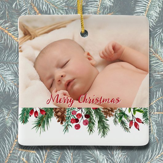 Vrolijk kerstfeest Oma en opa Keepsake Keramisch Ornament