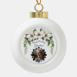 Vrolijk Kerstfeest Oma Foto Vakantie Gift Keramische Bal Ornament