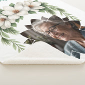 Vrolijk Kerstfeest Oma Foto Vakantie Gift Sherpa Deken (3/4)