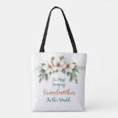 Vrolijk Kerstfeest Oma Foto Vakantie Gift Tote Bag (Achterkant)