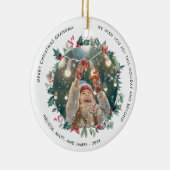 Vrolijk Kerstfeest Oma Foto Vakantie Keramisch Ornament (Rechts)