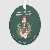 Vrolijk Kerstfeest Oma Opa Notenkraker Foto Ornament (voorkant)