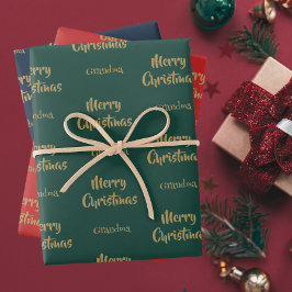 Vrolijk kerstfeest oma PRETTIGE FEESTDAGEN | Inpakpapier Vel