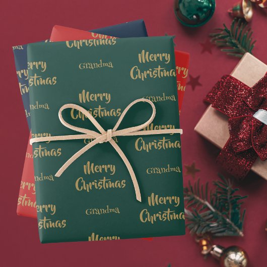 Vrolijk kerstfeest oma PRETTIGE FEESTDAGEN | Inpakpapier Vel