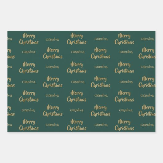 Vrolijk kerstfeest oma PRETTIGE FEESTDAGEN | Inpakpapier Vel (Voorkant)