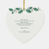 Vrolijk kerstfeest oma Zwangerschap Aankondiging Keramisch Ornament (Achterkant)