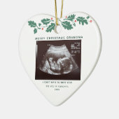 Vrolijk kerstfeest oma Zwangerschap Aankondiging Keramisch Ornament (Links)