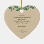 Vrolijk kerstfeest oma Zwangerschap Aankondiging Keramisch Ornament (Achterkant)