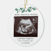 Vrolijk kerstfeest oma Zwangerschap Ultrageluid Keramisch Ornament
