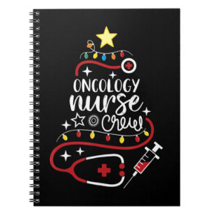 Vrolijk kerstfeest Oncoloog Nursing Gift Oncology  Notitieboek