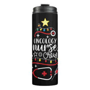 Vrolijk kerstfeest Oncoloog Nursing Gift Oncology  Thermosbeker