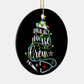 Vrolijk kerstfeest Oncoloog Oncology Nurse Crew Keramisch Ornament (Rechts)