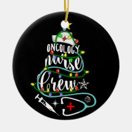 Vrolijk kerstfeest Oncoloog Oncology Nurse Crew Keramisch Ornament